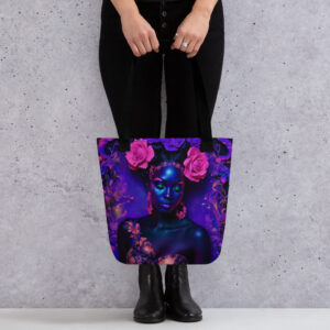 Floral Woman Tote Bag