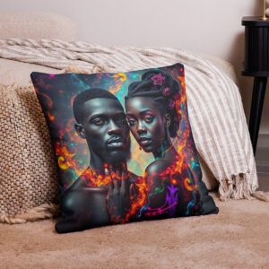 Ebony Couple Pillow Case