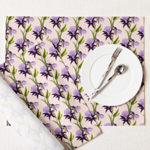Purple Floral Placemat Set