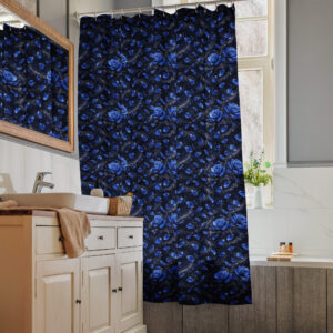 Blue Bloom Shower Curtain