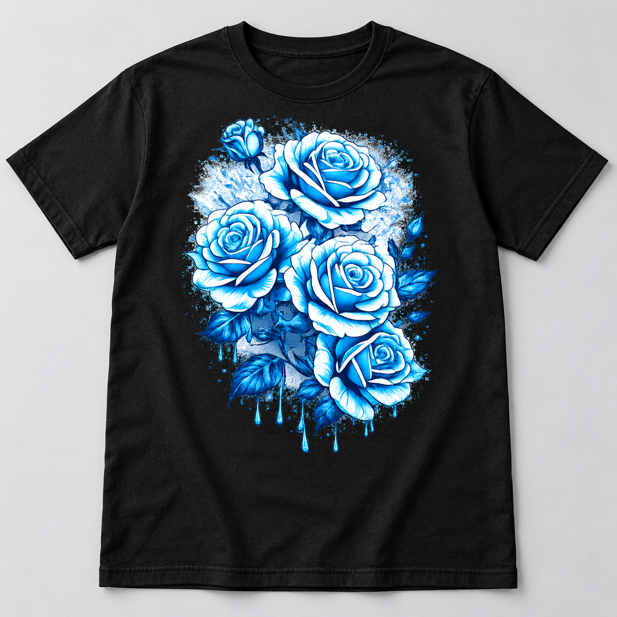 Blue Roses shirt mockup