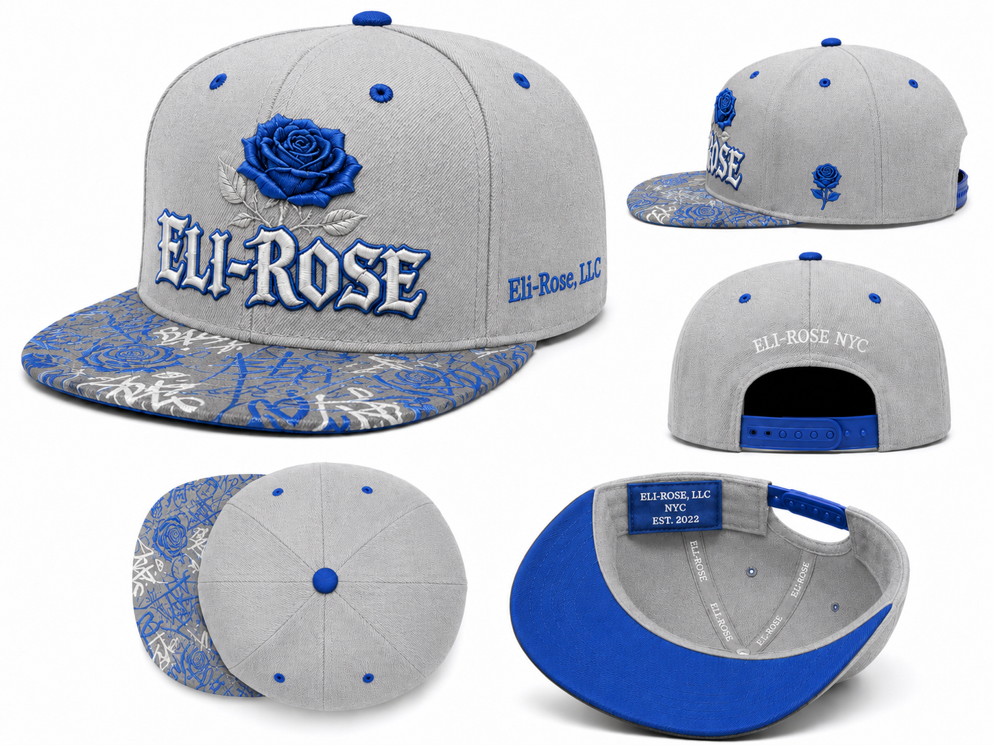Silver Blue Snapback