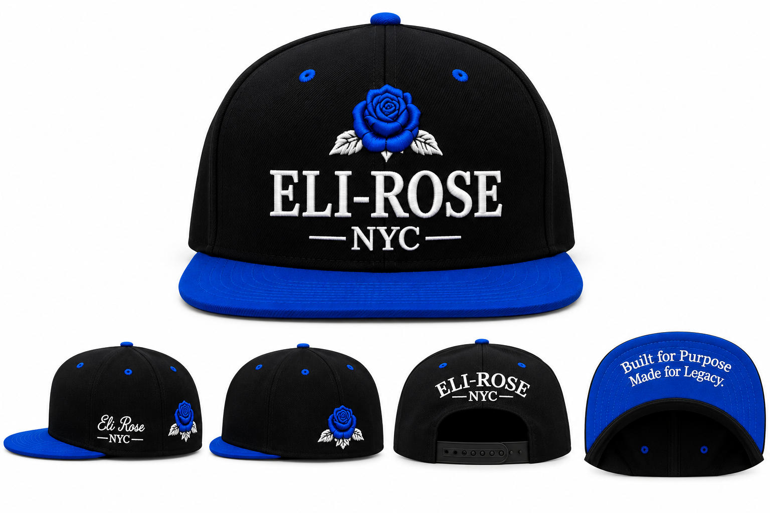Black / Royal Blue NYC Snapback