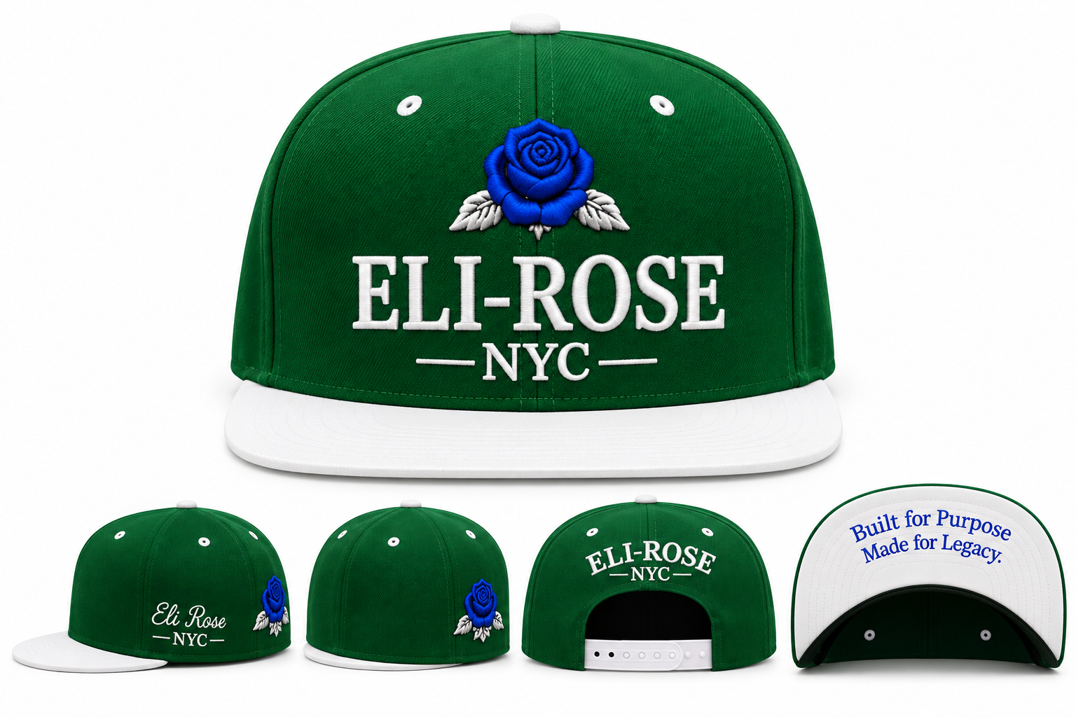 Green / White NYC Snapback